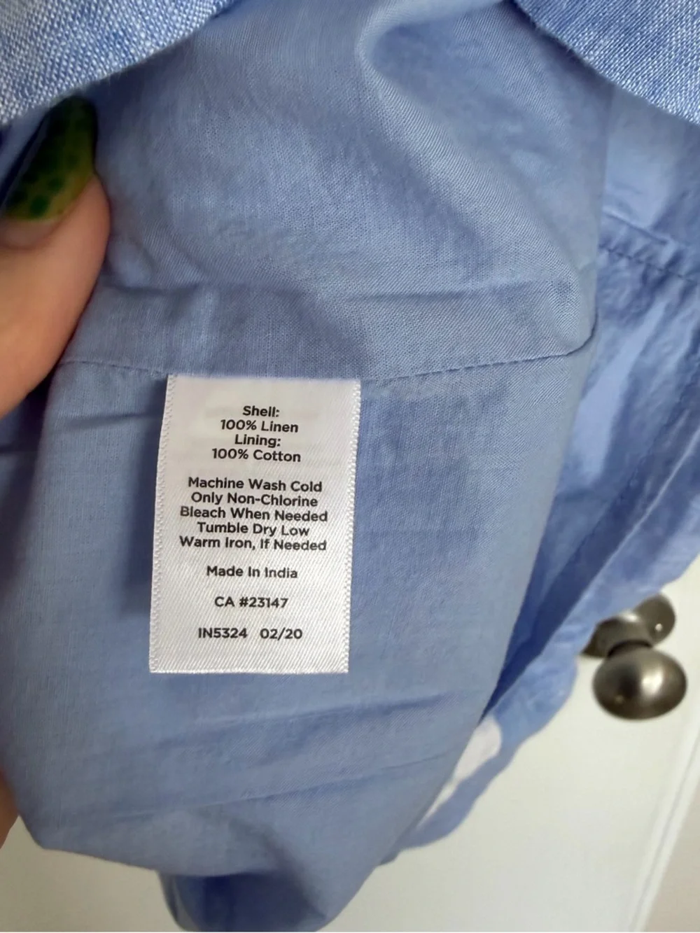 NWT Talbots 100% Linen Light Blue Sleeveless Shift Dress Coastal Size 16 Petite
